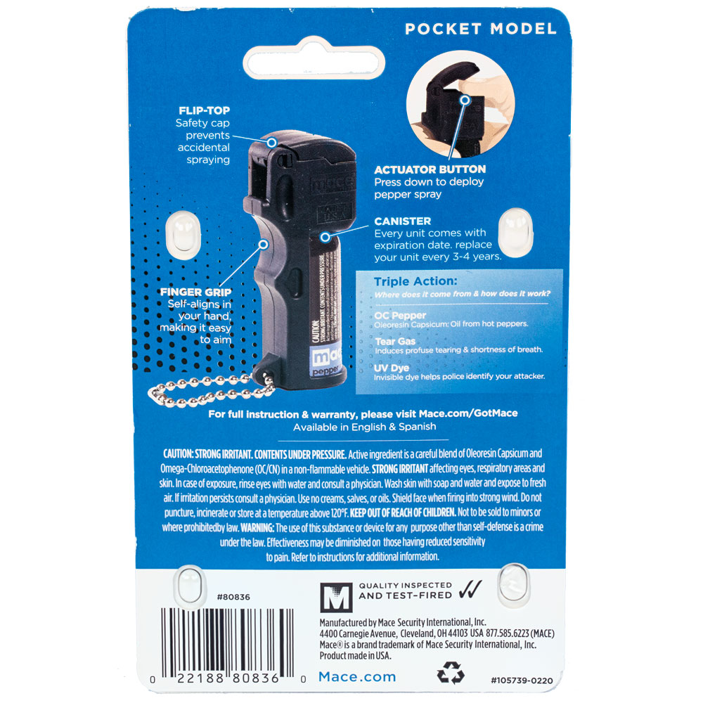 Mace® Pocket Model Triple Action Pepper Spray view 2